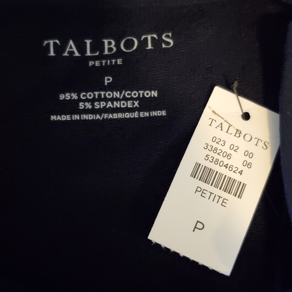 NWT Talbots French Terry Eyelet Hem Top - Picture 4 of 5
